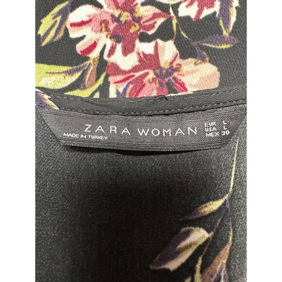 Zara Black Floral Maxi Dress - Picture 3 of 14